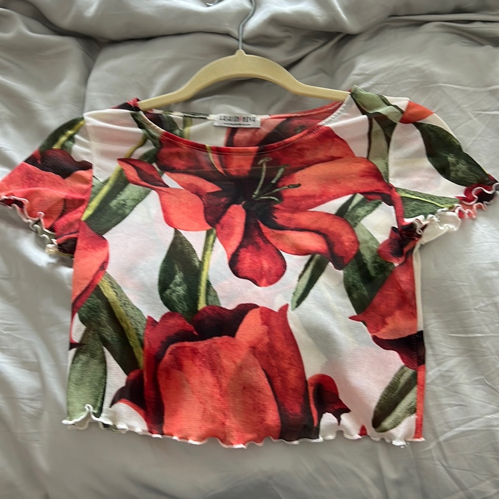 Floral crop top | fashion nova